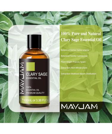 MAYJAM Clary Sage Essential Oil 100ML for Diffuser & DIY Home Use - Buy Online on GoSupps.com