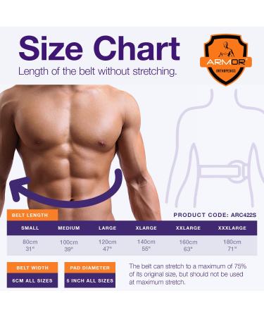 Armor Adult Umbilical Hernia Truss Support Belt - X-Large Size for Men and Women - Relieves Abdominal Pain & Pressure, Stretchy Elastic Tummy Control - Buy Online on GoSupps.com