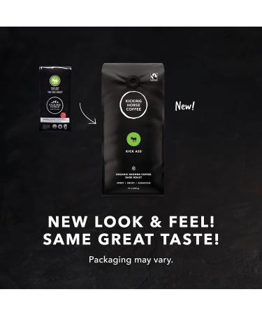 Kicking Horse Coffee grizzly claw Dark Roast Whole Bean 1 lb (Pack Of 6) - Certified Organic Fairtrade Kosher & Kick Ass Dark Roast Ground 284 g - Certified Organic Fairtrade Kosher Coffee - Buy Online on GoSupps.com