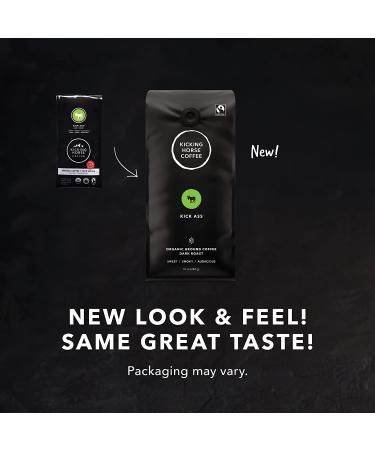 Kicking Horse Coffee Kick Ass Dark Roast - Organic, Fairtrade, Kosher, 10 Oz Ground - Buy Online on GoSupps.com