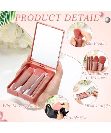 12 Set Travel Makeup Brush Set | Mini Brushes with Mirror Thank You Cards & Organza Bag | Ideal Bridesmaid Gift for Bachelorette Parties & Weddings - Buy Online on GoSupps.com