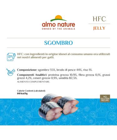 Buy Almo Nature HFC Jelly Wet Cat Food - Mackerel 24-Pack (24 x 70g) | Premium Seafood Nutrition for Cats - Ship Worldwide - Buy Online on GoSupps.com