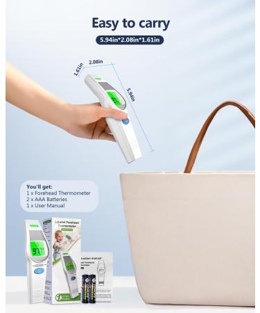 Thingling Contactless Thermometer for Children & Adults - Digital Baby Thermometer with Large LCD Display & Backlight for Home Use - Fast & Accurate Temperature Measurement - Buy Online on GoSupps.com
