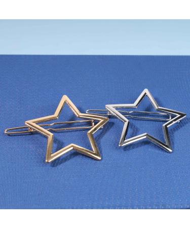 Yheakne Vintage Star Hair Clip Barrette Gold Hair Barrette Pin Metal Hair Clamp Half Bun Holder Clips Decorative Hair Accessories for Women and Girls (Gold) - Buy Online on GoSupps.com
