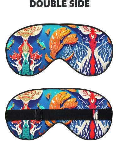 Colorful Tropical Sea Fish Soft Sleep Eye Mask | Breathable Eye Patch for Women | Perfect for Travel & Relaxation - Buy Online on GoSupps.com