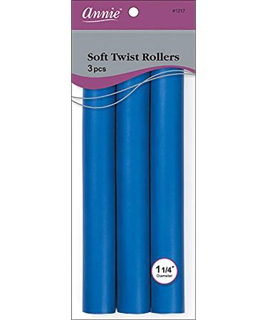 Annie Soft Twist Rollers Blue 3 Count