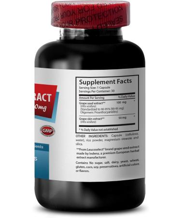 Oligomeric proanthocyanidins - Grape Seed Extract - Grape Seed Extract Capsules - Grape Seed Extract Capsules - Grape Seed Supplement - Grape Seed resveratrol - Prevent high Pressure - 3B 90 Capsules - Buy Online on GoSupps.com