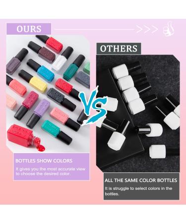 Lavender Violets 13 Pcs Gel Nail Polishes Set 9+3 Nude pink purple Nail Art Design UV LED Soak Off With Base Coat Matte n No Wipe Top Coat Nail File Starter Kit F687 D142 - Buy Online on GoSupps.com
