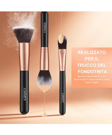 Nestling 14-Part Rose Gold Makeup Brush Set | High-Quality Synthetic Kabuki Brushes for Foundation Face Powder & Eyeshadow | Animal Test-Free - Buy Online on GoSupps.com