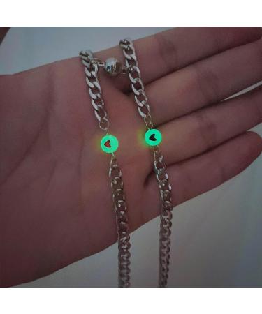 Oralgos Heart Pearl Bracelets Set for Couples - Adjustable Matching Bangles in Black & Pink - Perfect Friendship Gift - Buy Online on GoSupps.com