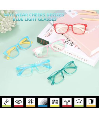 CHEERS DEVICES Blue Light Blocking Glasses for Kids & Teens | Unbreakable Anti-Glare Frames | 5 Pair Mix | Age 8-16 - Buy Online on GoSupps.com