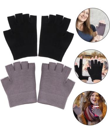 FRCOLOR 2 Pairs Half Finger Moisturizing Gloves Gel Gloves Fingerless Gloves Grooming Gloves Moisturizing Hand Gloves Gel Moisturizing Gloves for Dry Skin Half Finger Touch Screen Gloves - Buy Online on GoSupps.com