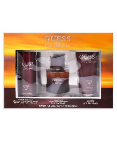 Guess 1981 Los Angeles 3 Pc Gift Set 3.4oz EDT Spray 6.0oz Body Spray 6.7oz Shower Gel GIFTSET - Buy Online on GoSupps.com