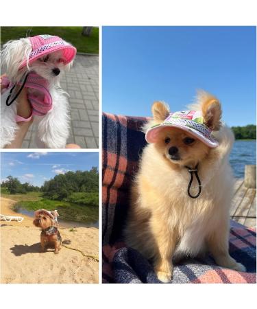 Adjustable Dog Sonnen Hat - Baseball Cap with Ear Holes for Small Dogs & Cats | Summer Sun Protection & Outdoor Sports Gear - Buy Online on GoSupps.com