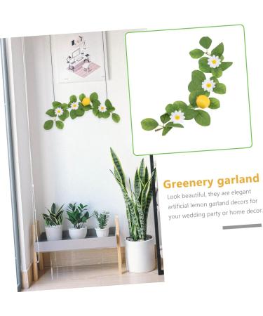 Zerodeko 10 Pcs Simulation Lemon Pendant Decor for Home Artificial Eucalyptus Leaves Wall Hooks Decorative Artificial Vines Flower Plants Faux Plants Plastic Pomegranate Fruit Household Yellowx5pcs 38x10cmx5pcs - Buy Online on GoSupps.com