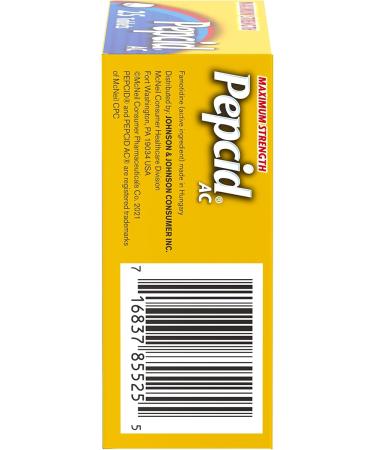 Pepcid AC Maximum Strength Heartburn Relief Tablets OTC Medicine Prevents & Relieves Heartburn & Acid Reflux Due to Acid Indigestion 20mg Famotidine Acid Reducer Fast-Acting 25 ct Heartburn Prevention & Relief 25 Count  - Buy Online on GoSupps.com