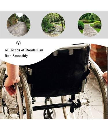 Wheelchair Wheels Wheelchair Front Castor 8 Inch Wheelchair Front Wheels replacement Non-Pneumatic Black Wheel Casters rotating Wheelchairs Rollators Accessory - Buy Online on GoSupps.com