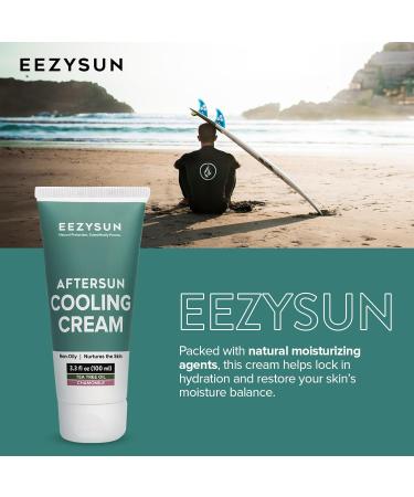 EEZYSUN AfterSun Cooling Cream | Vegan AfterSun Care with Aloe Vera Tea Tree Oil & Chamomile to Soothe Hydrate & Repair Sunburn | Dermatologically Tested 3.3 FL OZ - Buy Online on GoSupps.com