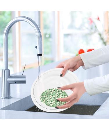 3-Pack Cleaning Kitchen Sponges Oval Pale Green Ditsy Kitchen Cellulose Dishwashing Wood Pulp Cotton - Buy Online on GoSupps.com