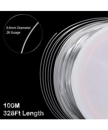 Mikimiqi 328ft Jewelry Wire Craft Wire 26 Gauge Tarnish Resistant Copper Beading Wire - 0.4mm x 100m - Silver Color | Jewelry Making Supplies - Buy Online on GoSupps.com