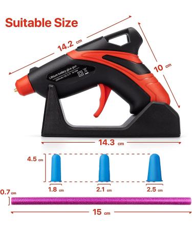 Cordless Calaytaly Rechargeable Hot Melt Glue Gun with 30PCS Glue Sticks - Fast Preheating & Automatic Power-Off System - Ideal for Quick Repairs, DIY Projects, and Xmas Decor - Xmas Red - Buy Online on GoSupps.com