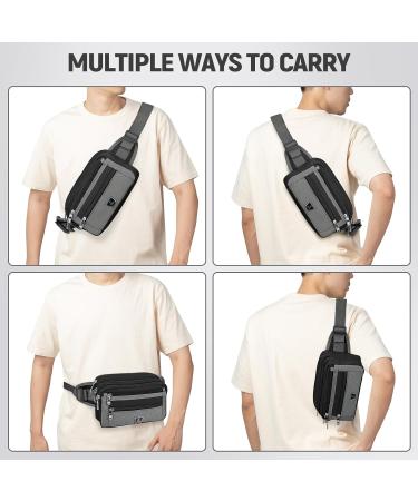 Xoolkly Belly Pocket Belt Bag for Men & Women - 7 Zip Pockets Ideal for Sports Fitness Running Jogging Cycling & Camping - Black - Buy Online on GoSupps.com