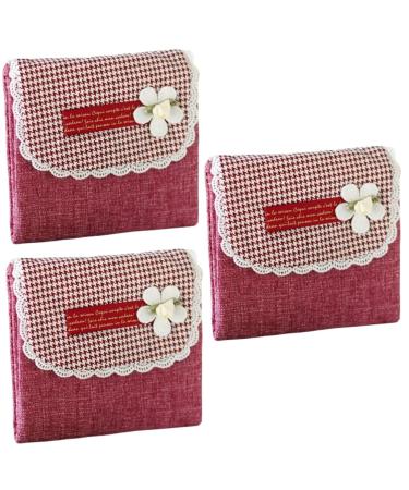 Gleavi 3 pieces of handbag organizer inserts Decor for men menstrual bag menstrual pad bag tampon storage bag Periodate bags multifunctional decorate as shown x 3 pieces 31x12cmx3pcs