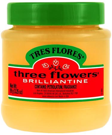 Three Flowers Brilliantine Solid 3.25-Ounce (Pack of 3)