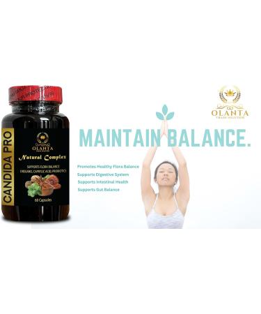Generic Candida Pro Flora Balance Control Probiotic Complex Natural Herbal Oregano and Caprylic Acid Anti Overgrowth Supplements for Women & Men All Natural Gut Cleanse - 1 Bottle - Buy Online on GoSupps.com