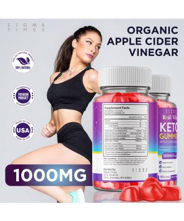 Real Vita Keto Gummies for Weight Loss Support - ACV & Organic Ingredients - 180 Gummies - Buy Online on GoSupps.com