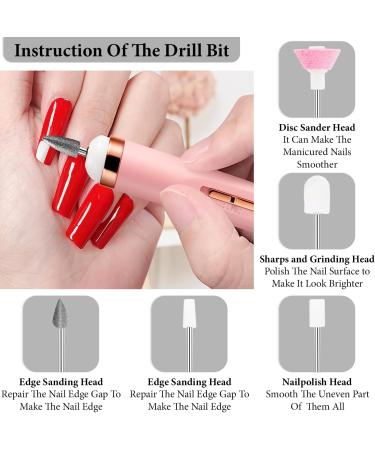 Professional Nail Drill - Rechargeable 5 in 1 Electric Nail Files with Manicure and Pedicure Accessories - Electric Nail File Kit for Nail Salon and Home DIY (Men and Women) - Buy Online on GoSupps.com