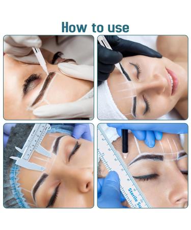 KALIONE 10-Piece Eyebrow Microblading Kit | Precision Shaping Tools & Measuring Ruler for Perfect Lip & Brow Mapping | International Shipping Available - Buy Online on GoSupps.com