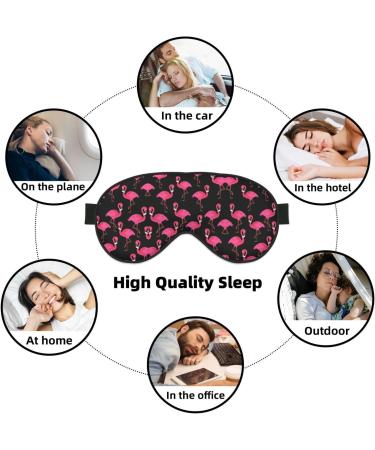 Lovely Pink Flamingos Eye Mask - Soft Adjustable Comfortable Sleep Mask for Men & Women - Perfect for Nighttime Relaxation - Buy Online on GoSupps.com