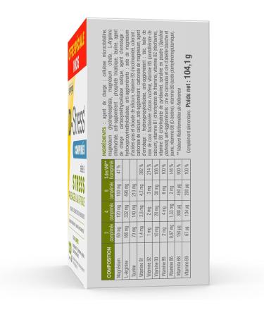  D-Stress D-STRESS 120 Tablets Special Offer 1 Month | 3rd Generation Magnesium + Taurine + Arginine + B Vitamins | Manages Daily Stress and Reduces Fatigue | Laboratoire SYNERGIA - Buy Online on GoSupps.com