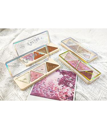 4 color baked blush palette cheek makeup shimmer facial blush natural glow lasting lightweight high light blush (03) - Buy Online on GoSupps.com