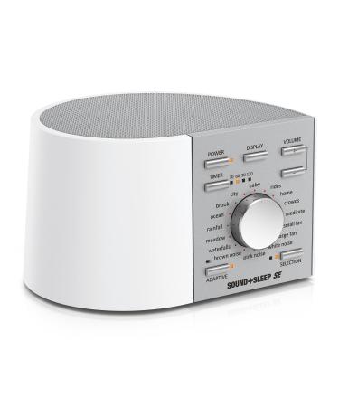 Sound+Sleep SE Special Edition High Fidelity Sleep Sound Machine with Real Non-Looping Nature Sounds  Fan Sounds  White  Pink & Brown Noise Home-White