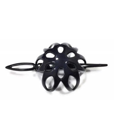 niavida hair clip bun black with hair stick 6.5 cm height 3.5 cm made in France