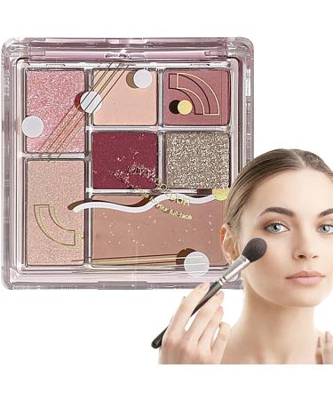 Natural Eyeshadow Palettes | 7 Colors Colorful Matte and Shimmer Pressed Eyeshadow - Matte Shimmer Pressed Eyeshadow Glitter Makeup Palette for Teens Beginners Travel Makeup Pochy No. 04 Temperament Purple Brown - Buy Online on GoSupps.com