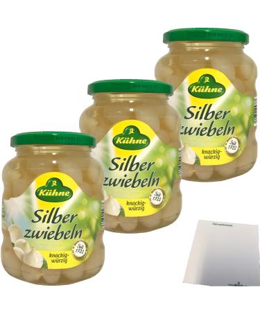K hne pearl onions in a spicy infusion 3-pack (3x330g glass) + usy block