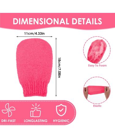 Sibba 2 Pairs Exfoliating Gloves for Body Scrubbing and Tan Removal - Red Exfoliating Mitt for Shower Bath - Effective for Dead Skin and Keratosis Pilaris - Buy Online on GoSupps.com