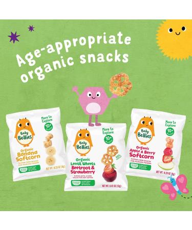 Baby Bellies Organic Apple & Berry Softcorn - 0.28 oz Bag (Pack of 7) - Buy Online on GoSupps.com