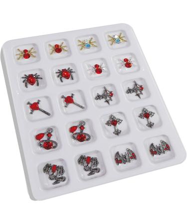 FEIlei Halloween Skull Nail Charms Nail Skeleton Charms 3D Spiders Nail Rhinestones - Buy Online on GoSupps.com