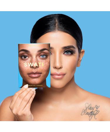 Buy Aquamarine Blue Contact Lenses | 6-Month Colored Wear | Swati Cosmetics - Naturally Beautiful Look 0.0 Diopters - Buy Online on GoSupps.com