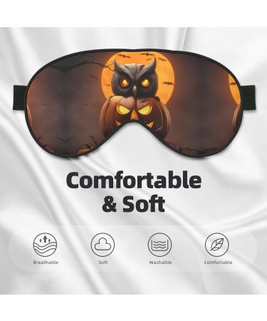 Ultra-Soft Owl Pumpkin Eye Mask for Happy Halloween | Light-Blocking Sleep Mask for Optimal Comfort - Buy Online on GoSupps.com