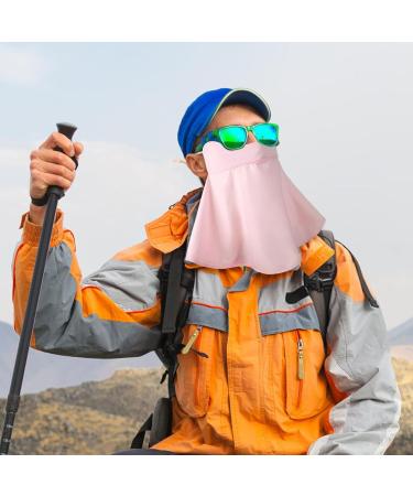 Pink Sun Protection Face Shield - UV Protection & Cooling Scarf with Ear Loops for Ultimate Facial Safety - Buy Online on GoSupps.com