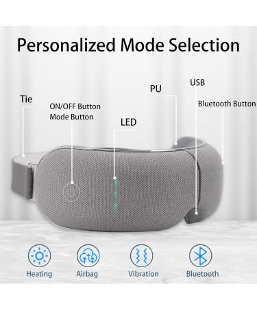 Buy Nadie Smart Eye Massager with Heat | Bluetooth Music 4 Modes & Vibration for Eye Strain & Migraines - International Shipping Available - Buy Online on GoSupps.com