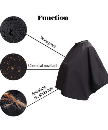 Noverlife Black Makeup Cape - Chemical & Water Proof Shorty Smock for Salon Clients | Lightweight Beard Apron & Styling Cape for Makeup Artists - Buy Online on GoSupps.com