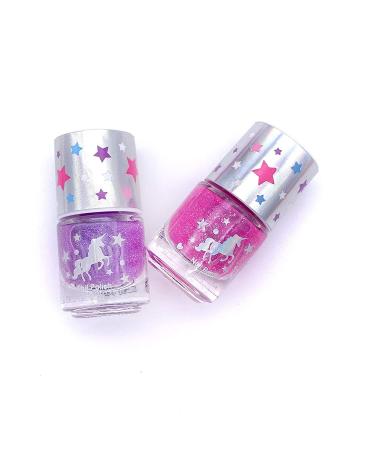 Unicorn Kids Nail Polish Set with Dryer - Scented Manicure Kit for Girls | Non-Toxic Glitter Polishes & Press-On Nails Stickers | Safe Peel-Off Formula for Little Girls & Tweens - Buy Online on GoSupps.com