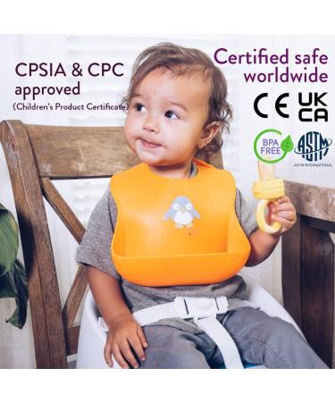 NatureBond Silicone Weaning Bibs for Babies & Toddlers - Set of 2 in Cotton Candy Pink & Macaron Lavender with Carry Pouch - Buy Online on GoSupps.com