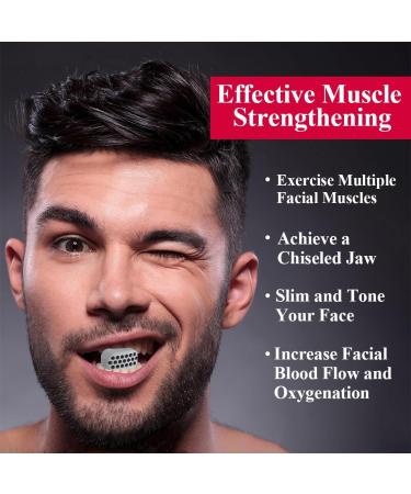 WKRTDY Set of 2 Muscle Trainers with Box for Jaw and Neck - Chewing Tools for Strengthening and Tightening Facial Lines - Ideal for Jaw and Neck Training - Buy Online on GoSupps.com